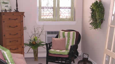 View of a reading room arrangement by Carol